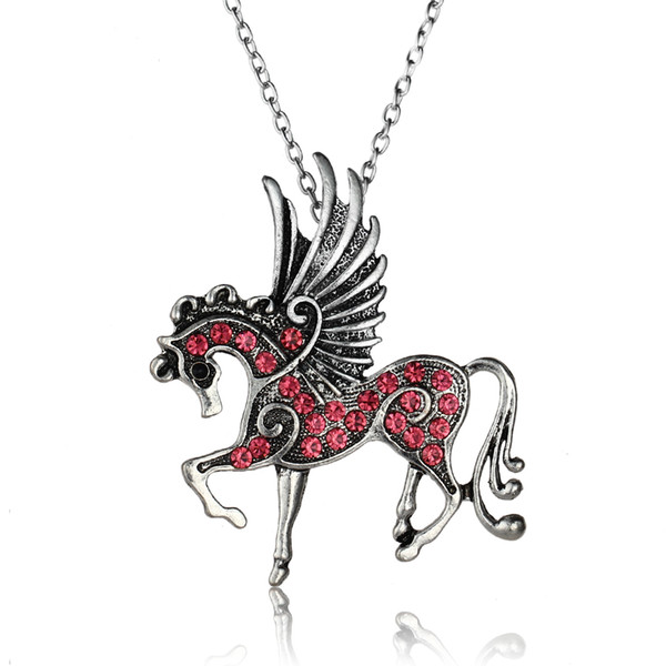 Hot exquisite Tianma necklace micro-encrusted diamond unicorn pendant