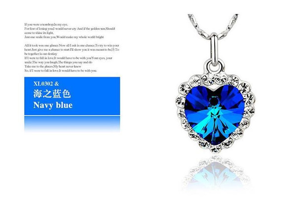 Fashion Women Necklace Pendant Heart of the Ocean