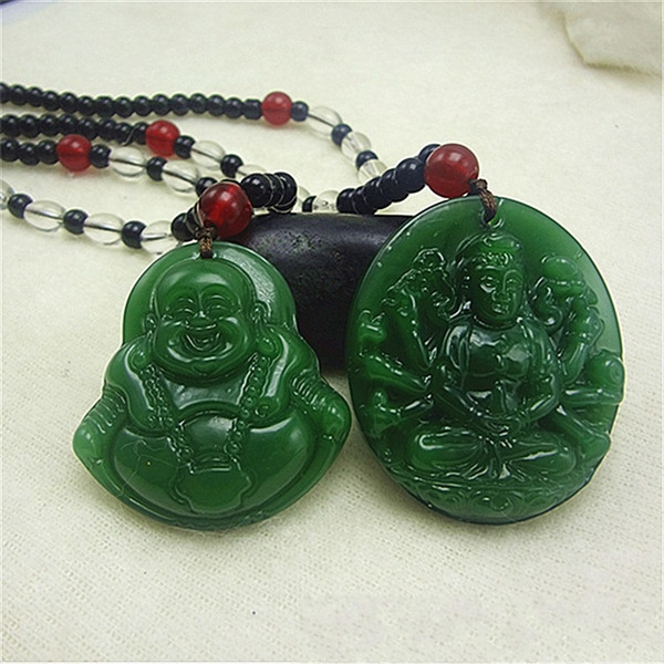 Chinese Style Exquisite Jade Buddha Hang Natural Pendants Creative Portable Travel Necklace For Gift Ethnic Type 3 19yf jj