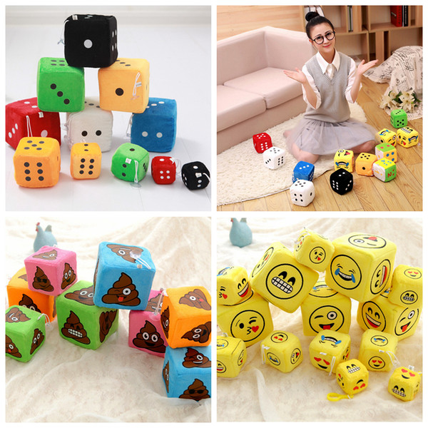 4*4cm Emoji Poo Plush Dice Cloth Doll Pillow Pendant Children Games Props Toys Gift Kids Key Clip Stuffed Chuck Pendant 2000pcs AAA1229