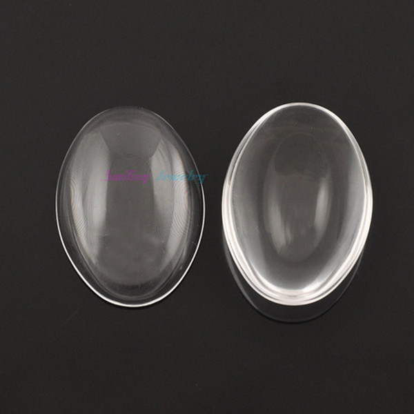 10pcs 30mm*40mm (8mm Thick) Clear Oval Domed Magnifying Glass Cabs Cabochon For Inserts Pendant Tray DIY