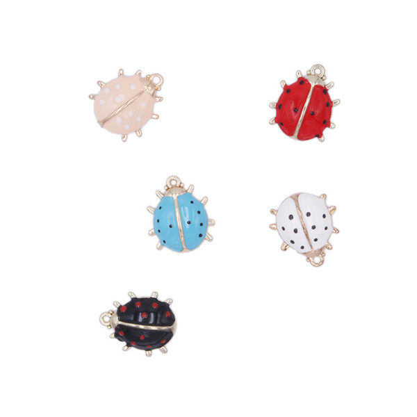 120pcs/set colorful ladybird shape pendant earrings Earring stud DIY hand-made accessories wholesale