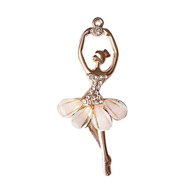 2018 Fashion Women Dancing Angel Rhinestone Without Chains Unique Pendant DIY Jewerly