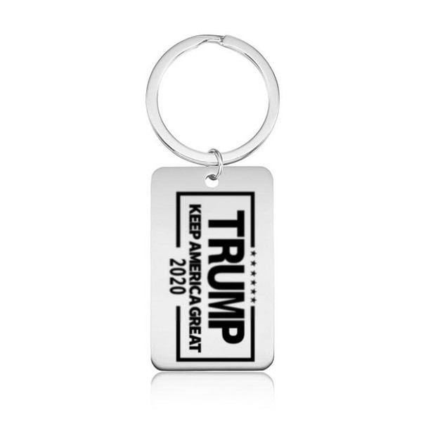 Trump 2020 Keychain Tag Keep America Great Pendant Keychain Key Ring Fans Souvenirs Gift Key Holder Jewelry Accessories H182