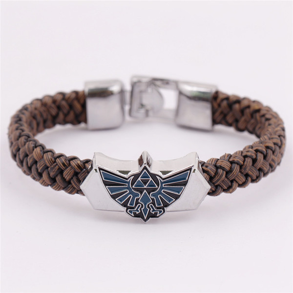 Anime The Legend of Zelda Knit Bracelet Cosplay Costumes Accessories Props Black Punk Fashion Bracelets MMA617