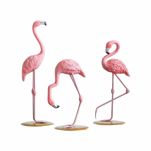 Home 1 Piece Resin Pink Flamingo Home Decor Figure for Girl Ins Hot Home Decor Gifts for Girl