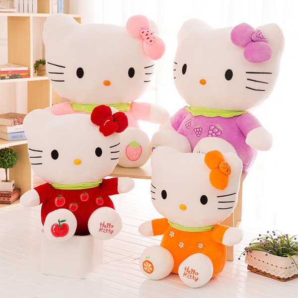 New Creative Kitty Doll Hello Kitty Fruit KT Cat Large Plush Toys Girl Valentine's Day Gift S-666