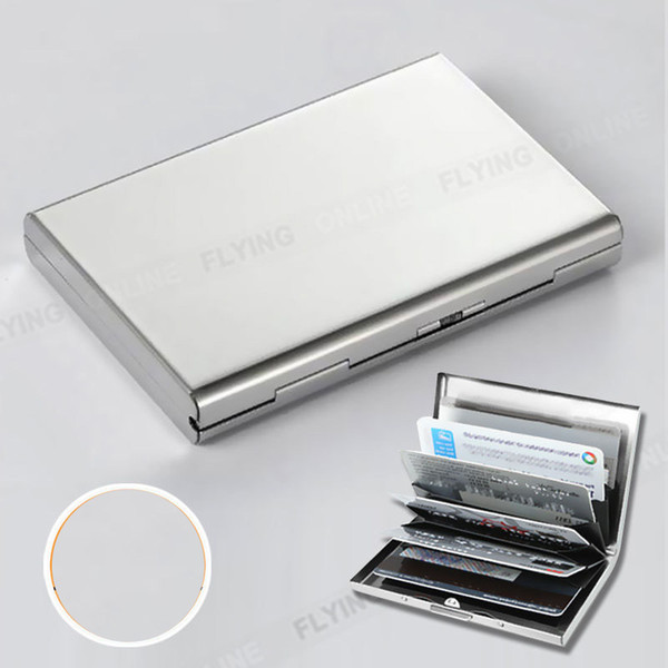 Deluxe Wallet ID Credit Card Holder Anti RFID Blocking Stainless Steel Case