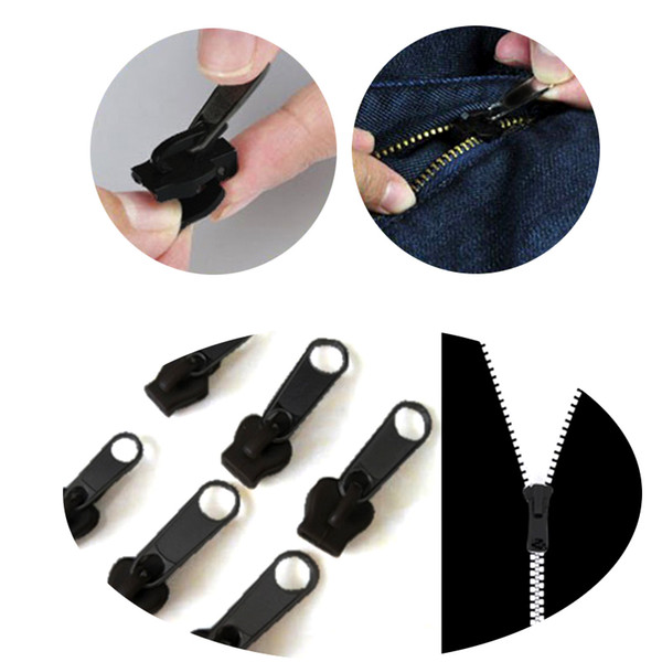 New 6PCS/Bag Fix Zipper Head Universal Kit Replacement Instant Repair Fix A Zipper Plastic Convenience Durable Accesories