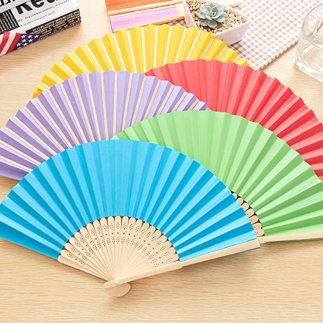 Portable Mini Folding Fan DIY Drawing Paper Fan Chinese Style Hand Fan Student's Sensu