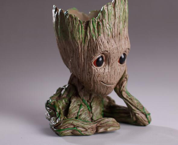 Galaxy Groot Flower Pot Pen Boxes Tree man Fairy Garden Anime Movie Collection Action Figure Model