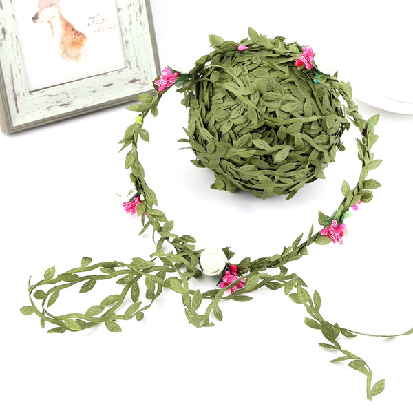 Flower Crown Headband Floral Headdress 40m Simulation Plant Green Fine Rattan Balloon Decoration DIY Lady Head Ring