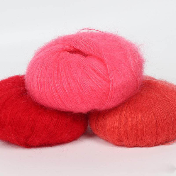 25g/Ball Angola Amorous Feelings Thin Mohair wool Yarn Plush Fine Wool Crochet Thread Hand Knitting Fabric DHL SHip 41 Color