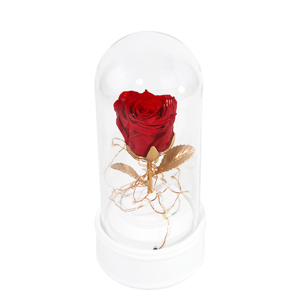 Preserved rose in glass speaker wireless bluetooth speaker Romantic gifts