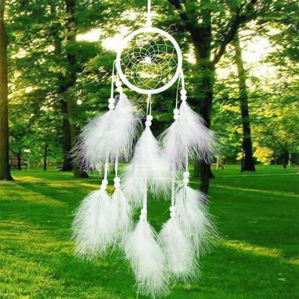 Dreamcatcher India Style Handmade Dream Catcher Net With Feathers Wind Chimes Hanging Carft Gift For Home Car Decoration LZ0036