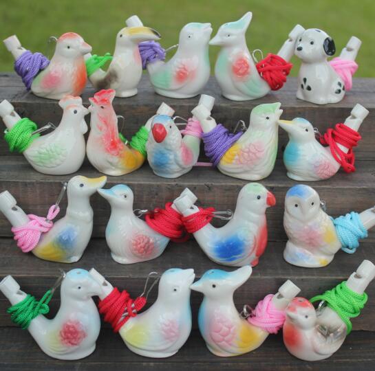 500pcs/ Creative Fashion Toys Ceramic Art Crafts Waterfowl Whistle Children Music Ocarina Tourist Area Crafts Whistle