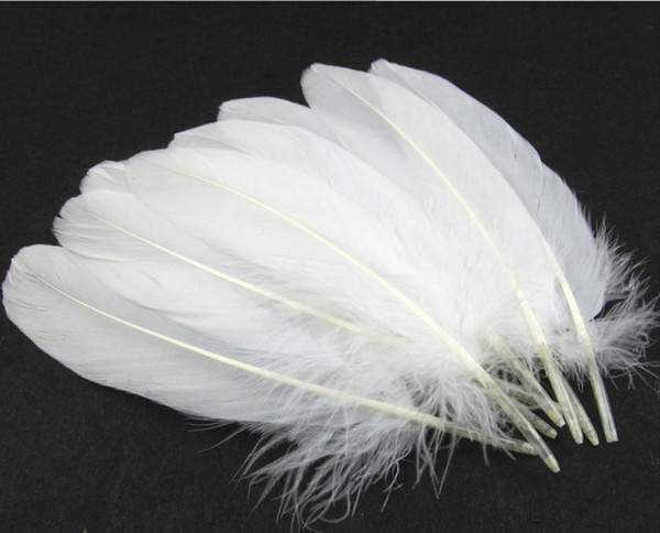 50pcs White Beautiful Large Goose Feathers 15-22cm / 5.91''-8.66'' High Quality