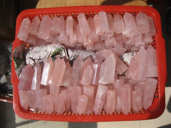 1000g(2.2lb ) NATURAL ROSE QUARTZ CRYSTAL POINT HEALING Wholesale Free shipping