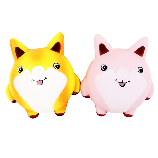 13cm Squishy Cute Fox Scented Cream Slow Rising Squeeze Decompression Toys For Children Adults Relieves Stress Phone Strap BBA277