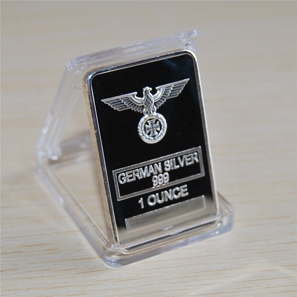 German coin collection,1oz 999 fine Silver Bar with Eagle coin GERMAN WW2 IRON CROSS OF SILVER BAR Free Shipping