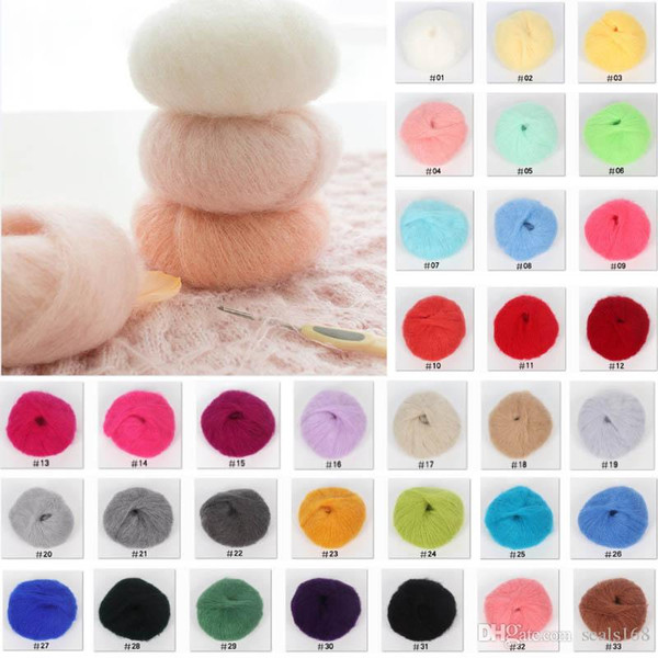 DIY 25g/Ball Angola Amorous Feelings Thin Mohair wool Yarn Plush Fine Wool Crochet Thread Hand Knitting Fabric HH7-2049