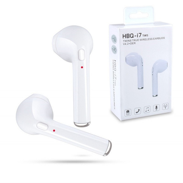 2019 HBQ I7 I7S TWS Twins Wireless Bluetooth Headphones Earbuds Earphones Mini Bluetooth Earbud with MicforiPhone X IOS Android with Retail