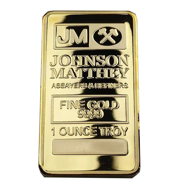 Brand new JM Johnson matthey 1 oz Pure 24K real Gold silver Plated Bullion Bar