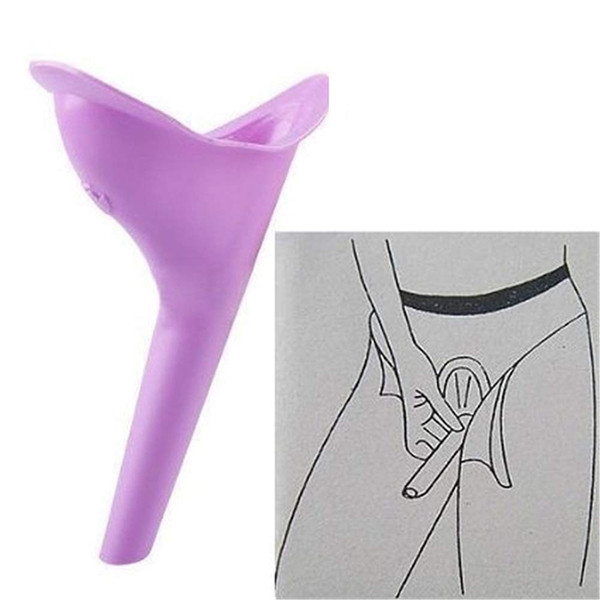 Free Shipping New Design Women Urinal Soft Silicone Urination Device Travel Outdoor Camping Stand Up Pee Female Urine Toilet