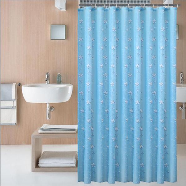 Small Orchid Fashion Fresh Home Bathroom Decoration Bath Shower Curtain Bathroom Waterproof Fabric With 12 Hooks