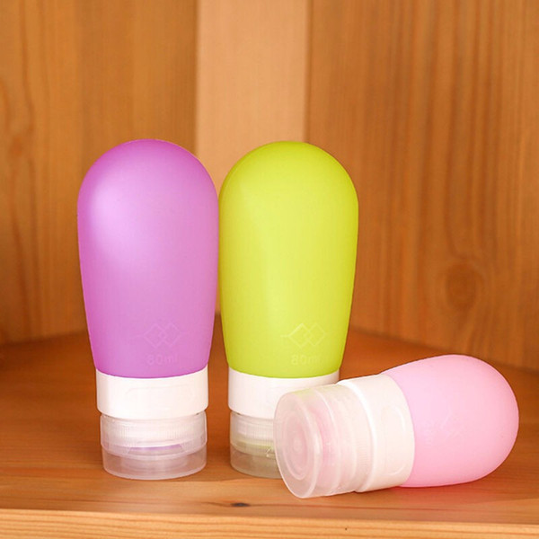 Wholesale Travel Packing Bottle Press Bottle Empty Silicone Lotion Shampoo Bath Container Cosmetic Cream Travel 38/80ML