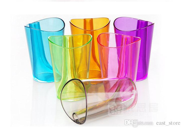 Creative Bathroom Transparent Candy Color Wash Gargle Cup Tooth Mug Anti-scale Innovative Toothbrush Water Cup (9 Color)