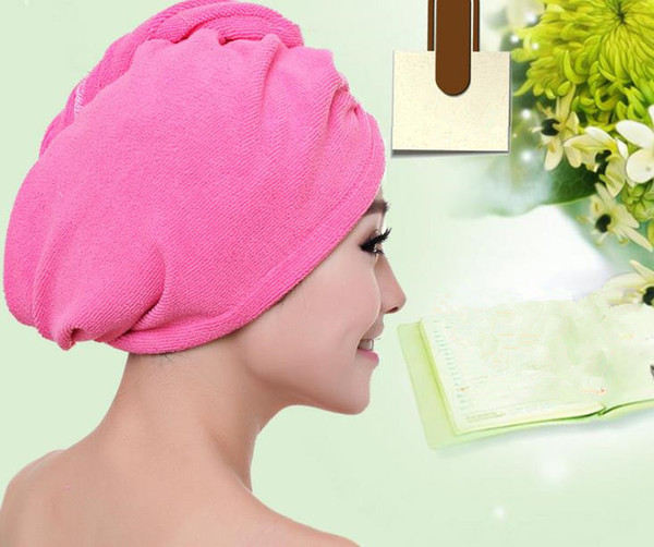 Magic Quick Dry Hair Shower Caps Microfiber Towel Drying Turban Wrap Hat Cap Spa Bathing Hair towel a812