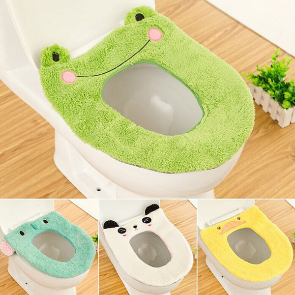 Toilet S
8000
eat Cover Mat Lid Closestool Cloth Warmer Toilet Washable Cloth Seat Cover Pads cartoon warm cashmere Washable Bathroom