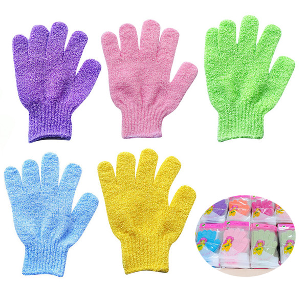 Exfoliating Bath Glove Body Scrubber Glove Nylon Shower Gloves Body Spa Massage Dead Skin Cell Remover