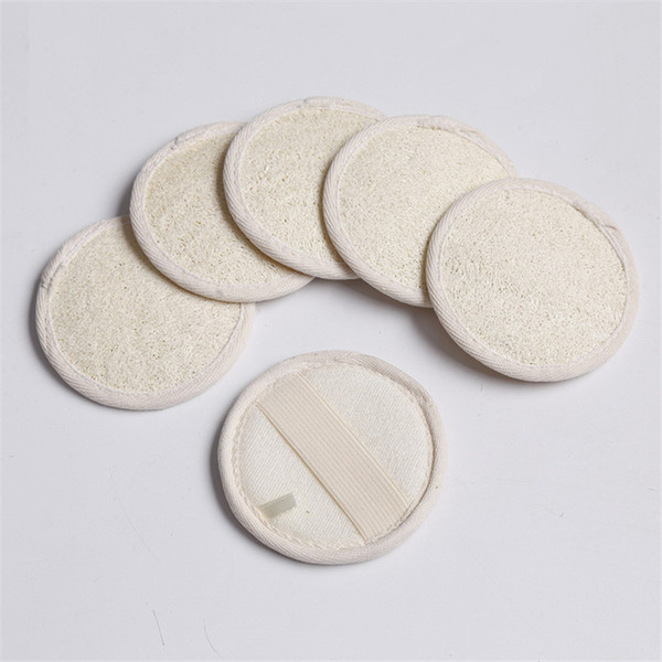 10cm Round Shaped Natural Loofah Pad Exfoliating Face Sponge Remove the Dead Skin Spa Massage Loofah Pads