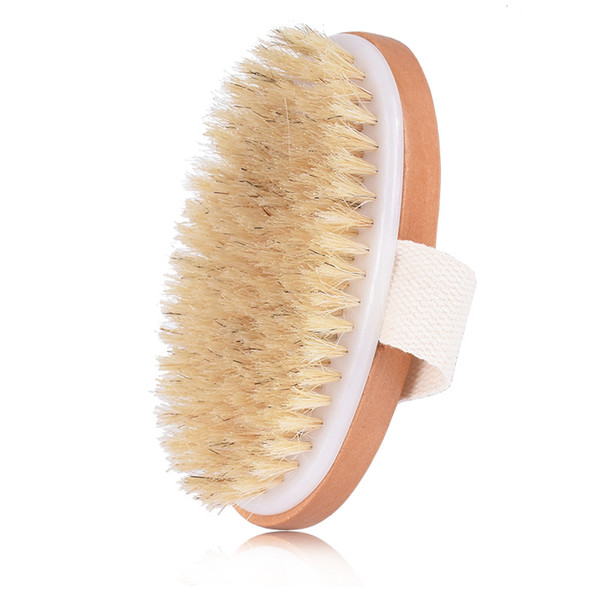 Dry Skin Body Brush with Natural Boar Bristles Remove Dead Skin Dry Brushing Body Bath Brush for Men Women