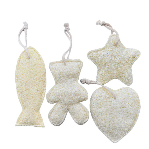 Cute Cartoon Animal Shaped Loofah Sponge Natural Loofah Bath Sponge Cleaning Exfoliator Loofah Shower Sponge for Kids