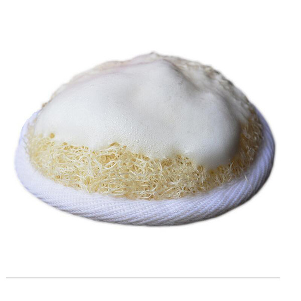 10cm Round Shaped Natural Loofah Pad Exfoliating Face Sponge Remove the Dead Skin Spa Massage Powerful Cleansing Luffa