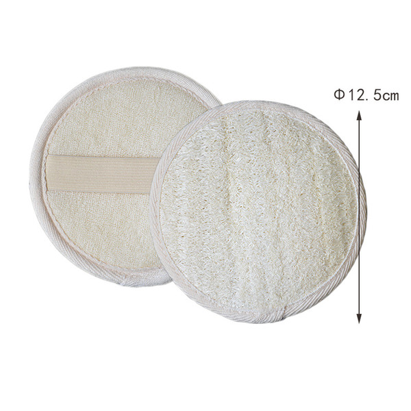 12.5x12.5cm Round Shaped Natural Loofah Pads Exfoliating Luffa Remove the Dead Skin Spa Massage Powerful Cleansing Loofah Pad