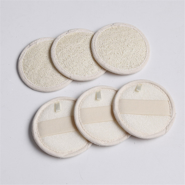 8cm Round Shaped Natural Loofah Pad Exfoliating Face Sponge Remove the Dead Skin Spa Massage Loofah Sponge Bath Sponge