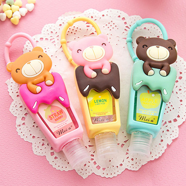 Lovely Teddy Bear 1pcs hung Travel portable Mini Plastic Bottle hand sanitizer/Makeup fluid bottle Bathroom products