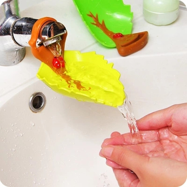 Leaf Design 1 pc Baby Faucet Extender Cute Shape Baby Kids Hand Washing Sink Gift Plastic Faucet Extender Random Color