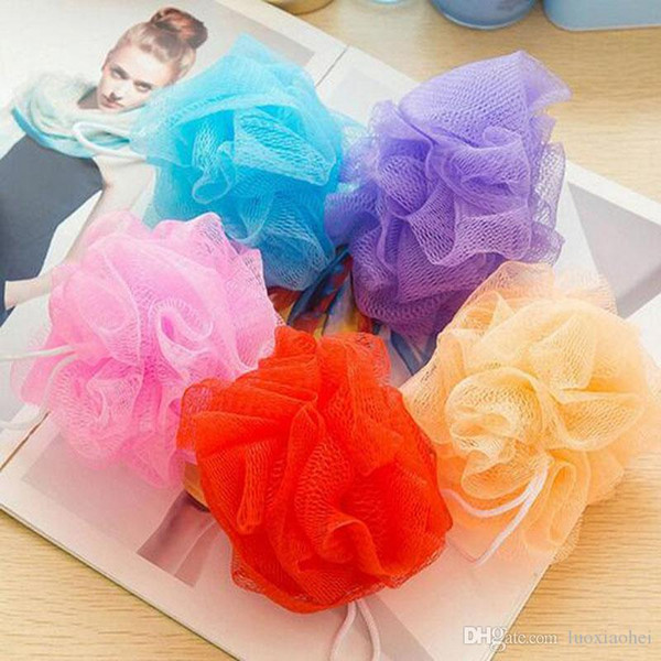 Wholesale Cool Ball Bath Towel Scrubber Body Xleaning Mesh Shower Wash Sponge Product Free Shipping