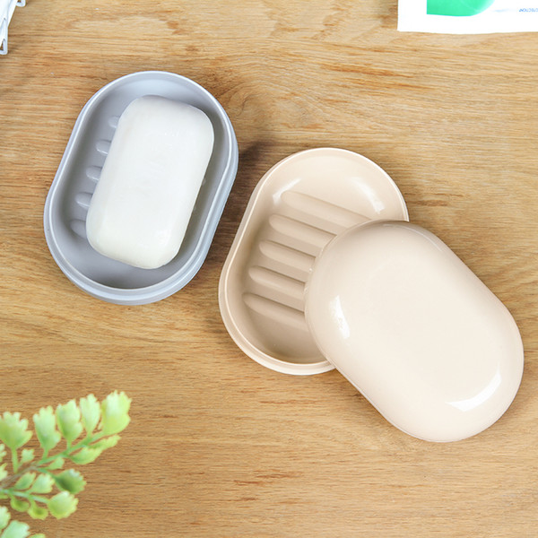 1Pcs Creative Elliptic Soap Dish Bathroom Simple draining holder Non-slip soap box Travel Holder Dish Portable Soap Dishes