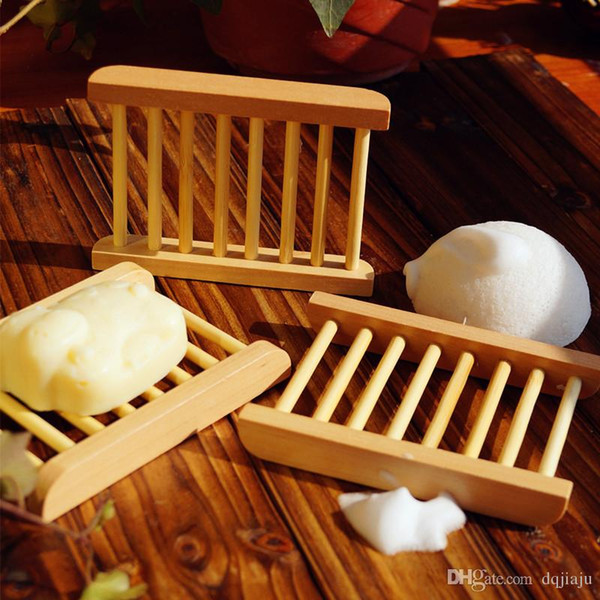 Wholesale Bathroom Soap Tray Handmade Soap Dish Wood Dish Box Wooden Soap Dishes Holder Home Accessories Free Shipping