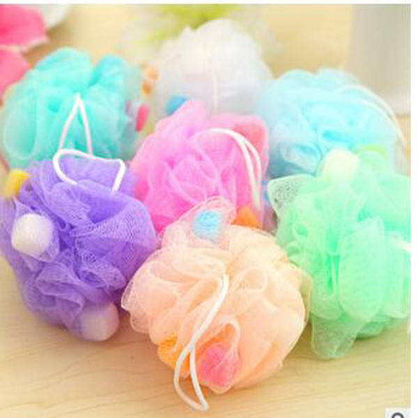 Bath Shower Body Exfoliate Puff Sponge Mesh Net Ball Bath Sponge Accessories 10 cm random colour