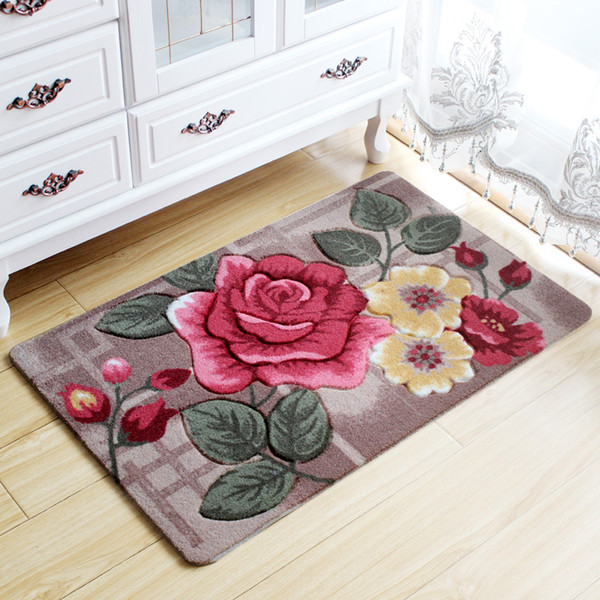 Big 3D Flower Carpet Kids Room,Kitchen Rugs Bathroom Carpet,Doormat,Tapete Para Quarto,Entrance Door Mats Outdoor,Cheap Bath Mat Bedroom Pad