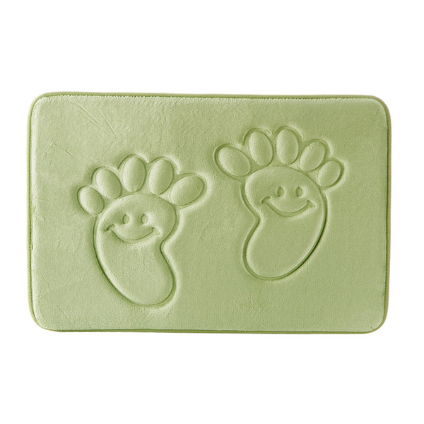 Thickening Memory Cotton Floor Mats Doormat Bedroom Carpet Kitchen Bathroom Flannel Water Absorbent Slip Doormat Memory Foam Rug Soft WC Mat