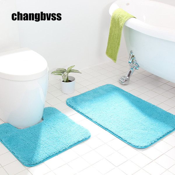 1PCS 60*90CM Bathroom Mats Set Memory Foam Rug Kit Floor Mat, 50*50CM Toilet Pattern Bath Non-slip Floor Carpet Mat for Bathroom Decor Pad