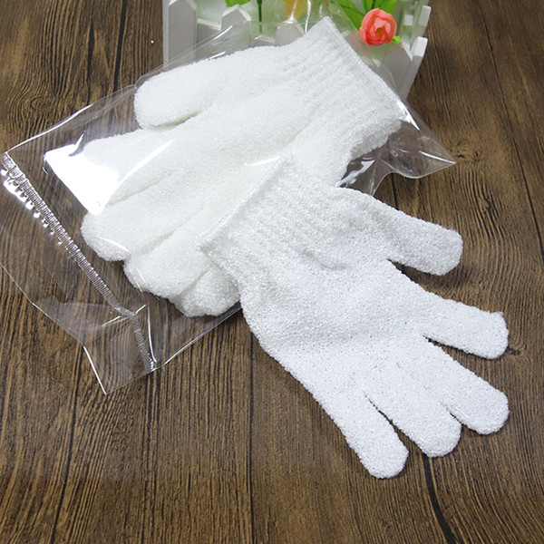 Exfoliating Bath Glove Five fingers Bath bathroom accessories nylon bath gloves Bathing supplies products